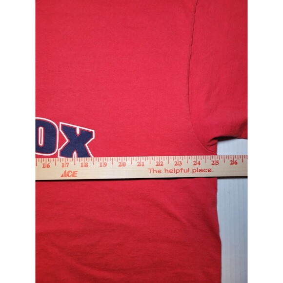 VINTAGE Boston Red Sox Shirt Mens 2XL Red Cooperstown Collection MLB Majestic - Picture 8 of 10